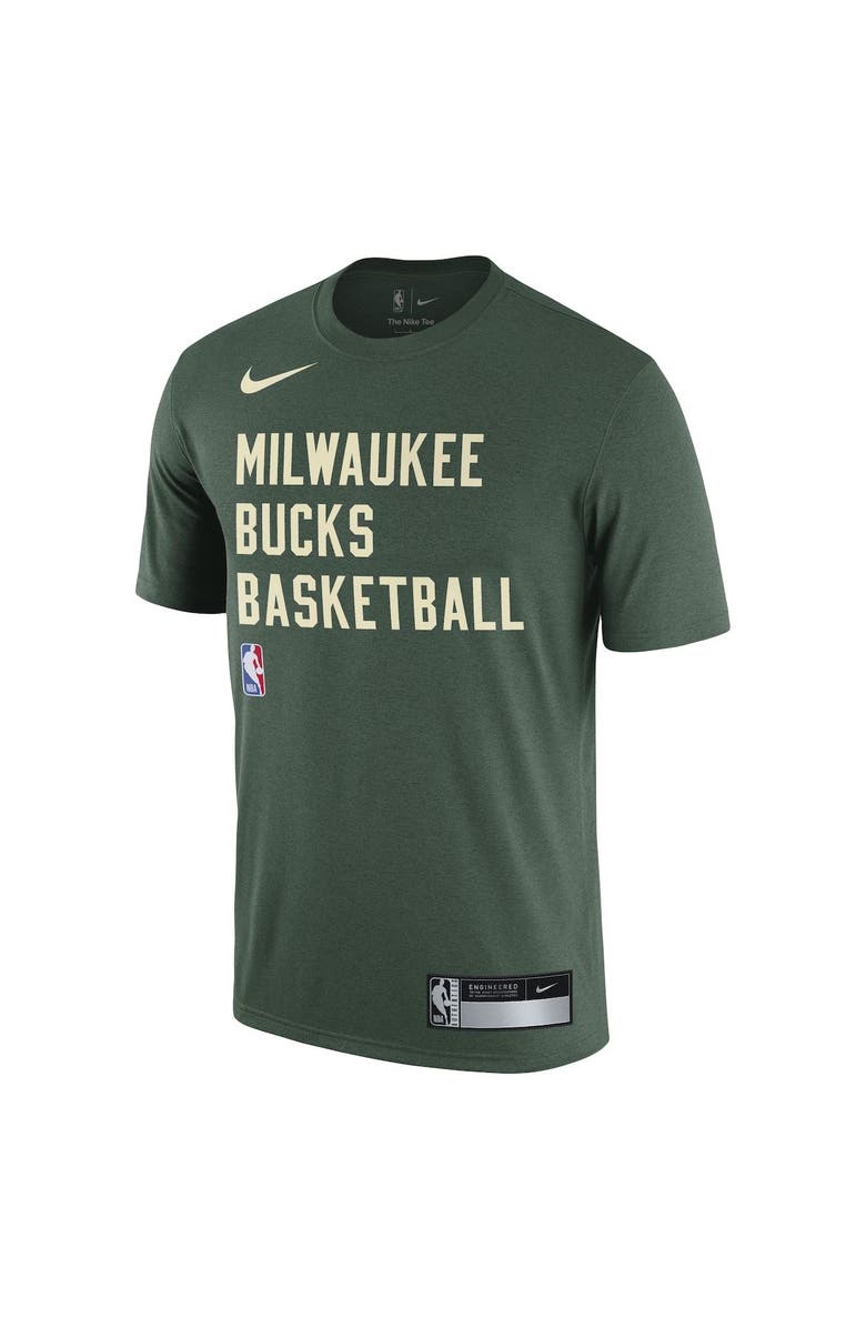 Nike Men's Nike Hunter Green Milwaukee Bucks 2023/24 Sideline Legend Performance Practice T-Shirt, Alternate, color, Hunter Green