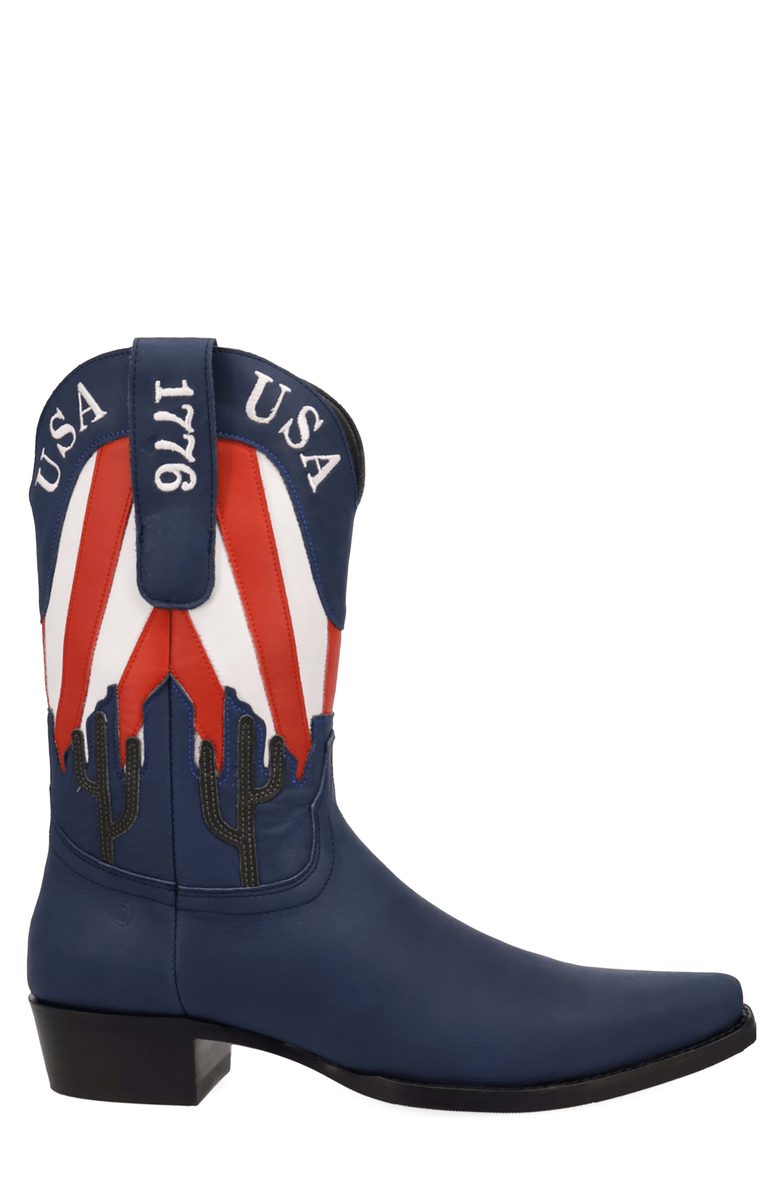 Freedom Western Boot, Alternate, color, NAVY