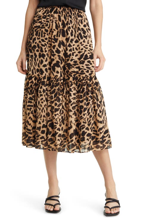 Flora Tiered Midi Skirt