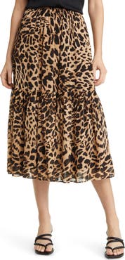KOBI HALPERIN Flora Tiered Midi Skirt