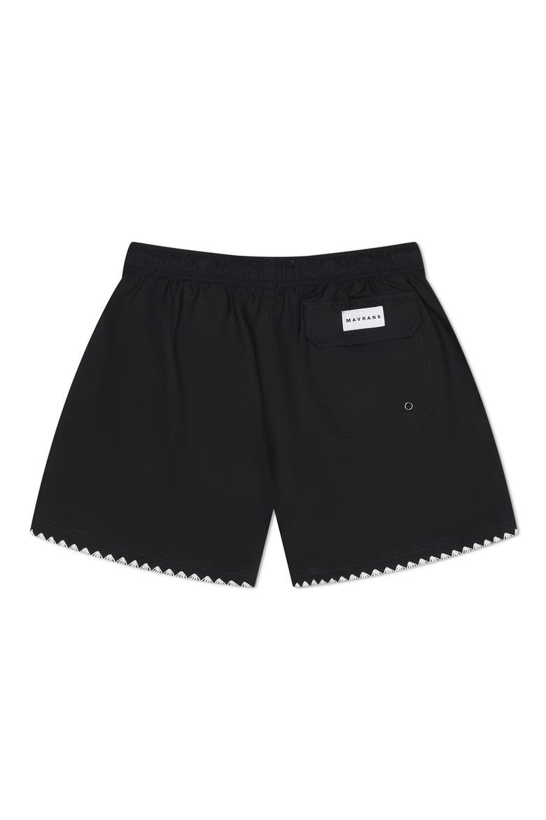 Stitch Waterproof Swim Trunks, Alternate, color, BLACK