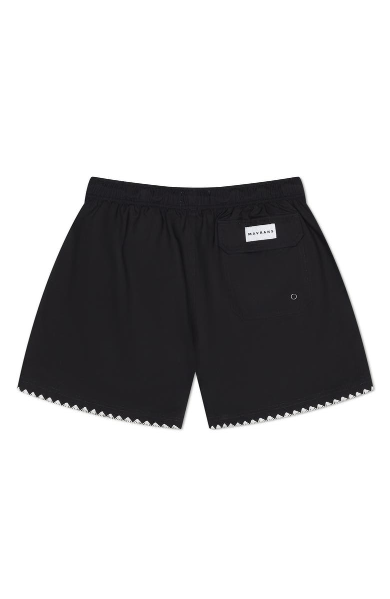 MAVRANS Stitch Waterproof Swim Trunks, Alternate, color, Black