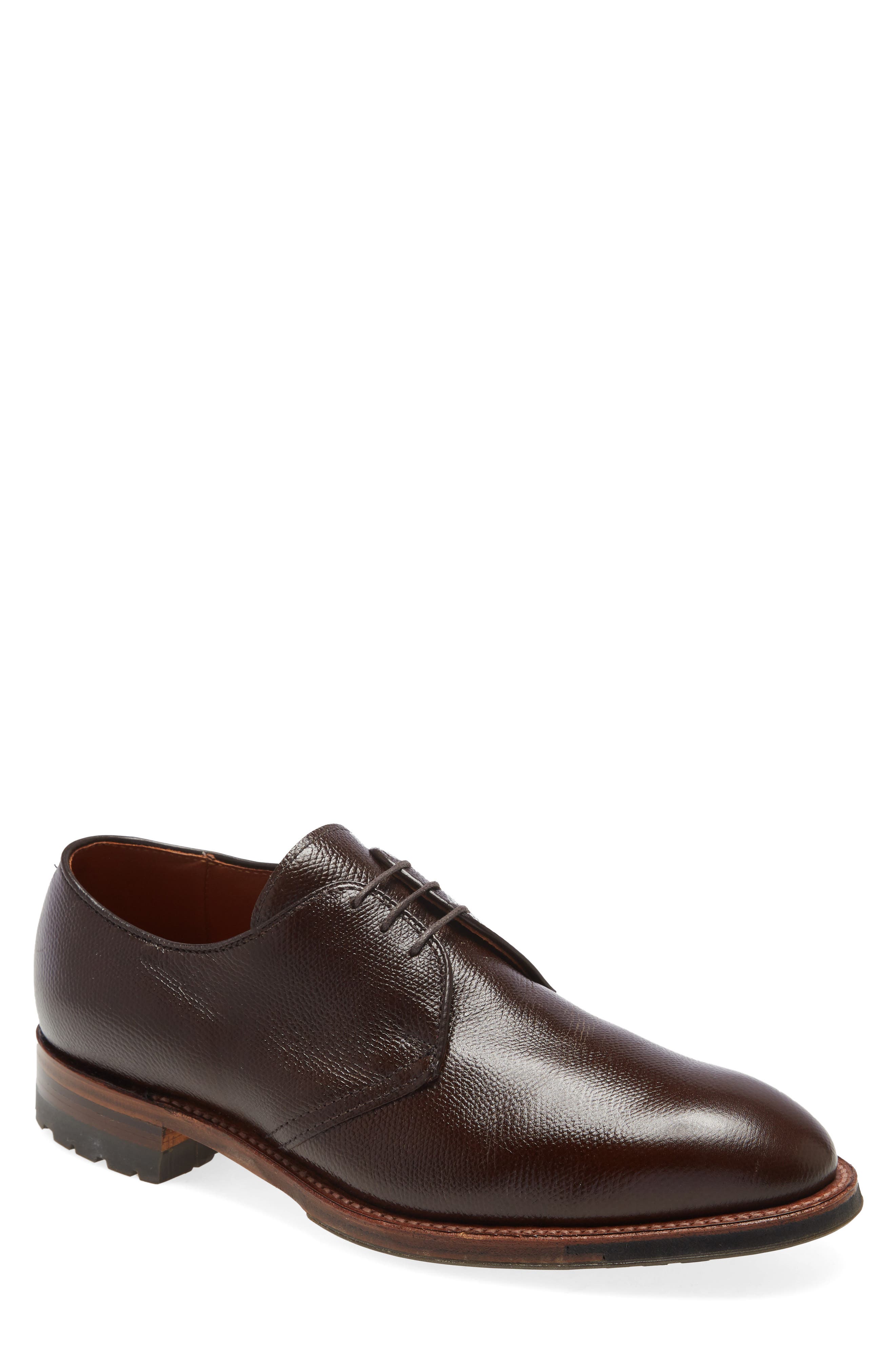 Alden Blucher Plain Toe Derby, Main, color, 