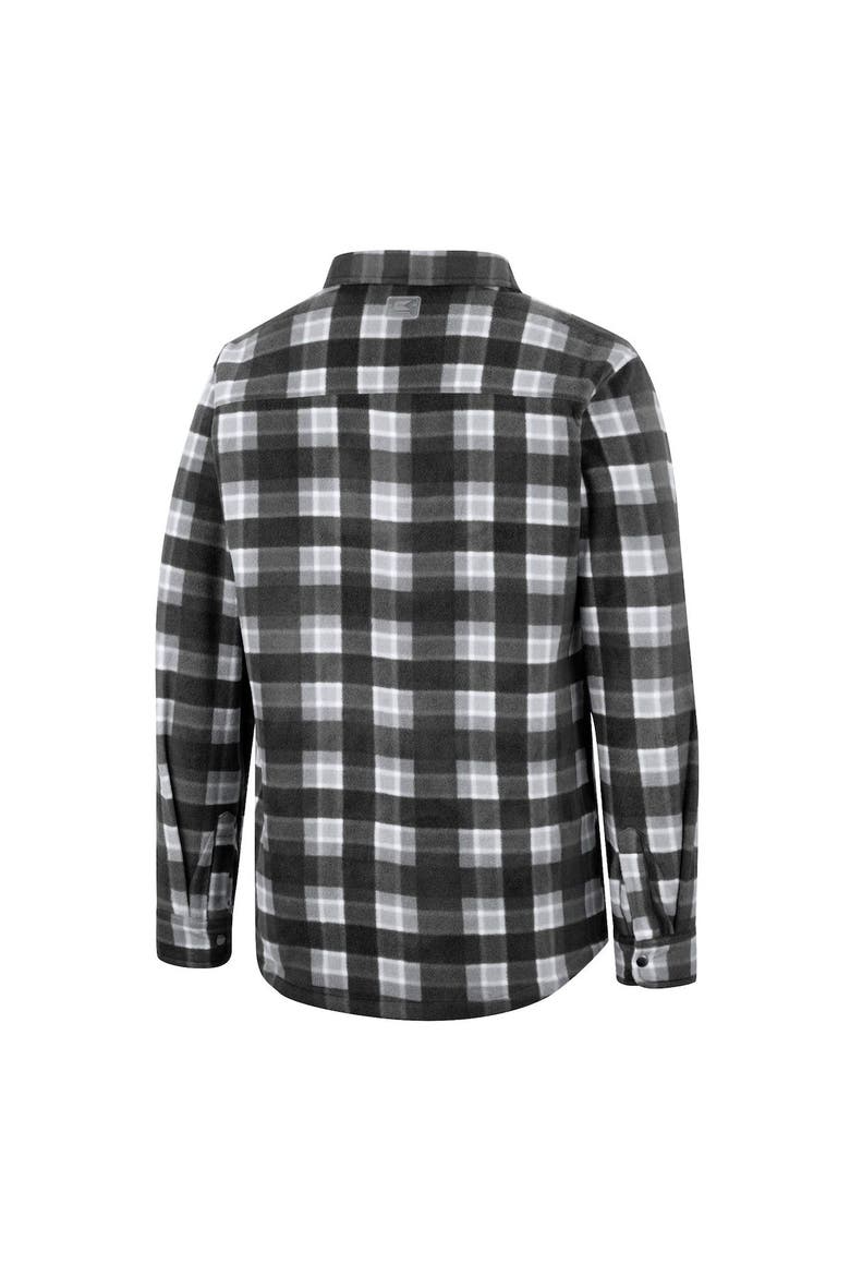 Men's Colosseum Black/White Iowa Hawkeyes Ellis Plaid Full-Snap Shirt Jacket, Alternate, color, Black