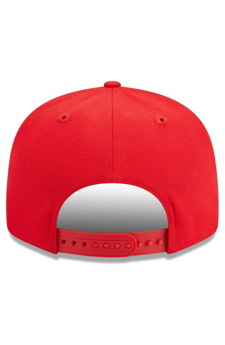New Era Men's New Era Red Houston Rockets Golden Tall Text 9FIFTY Snapback Hat, Alternate, color, 