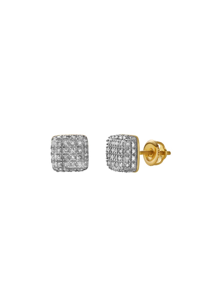 Saudade 10K Yellow Gold Diamond Unisex Earrings - 0.19 Cts, Main, color, 10K Yellow Gold