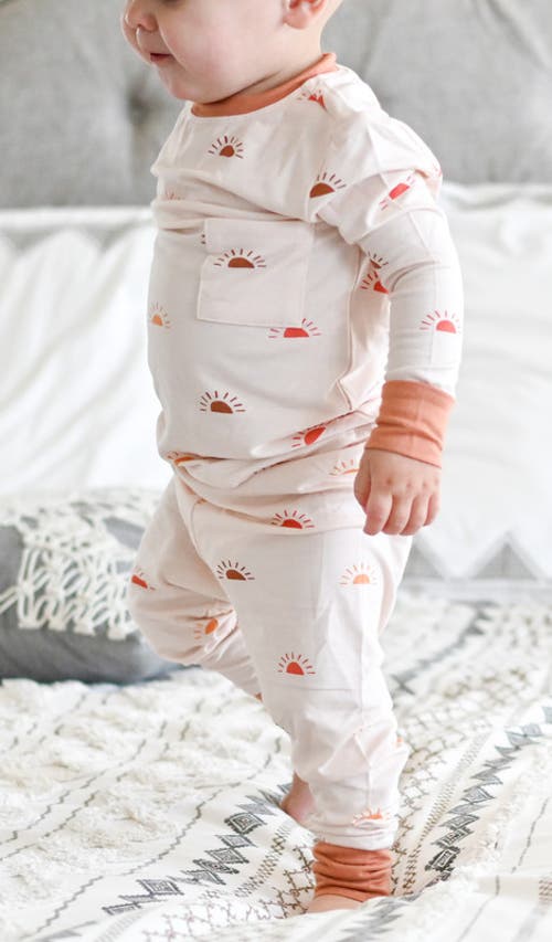 Everly Grey Emerson Fitted Long Sleeve 2-piece Pajamas In Multi