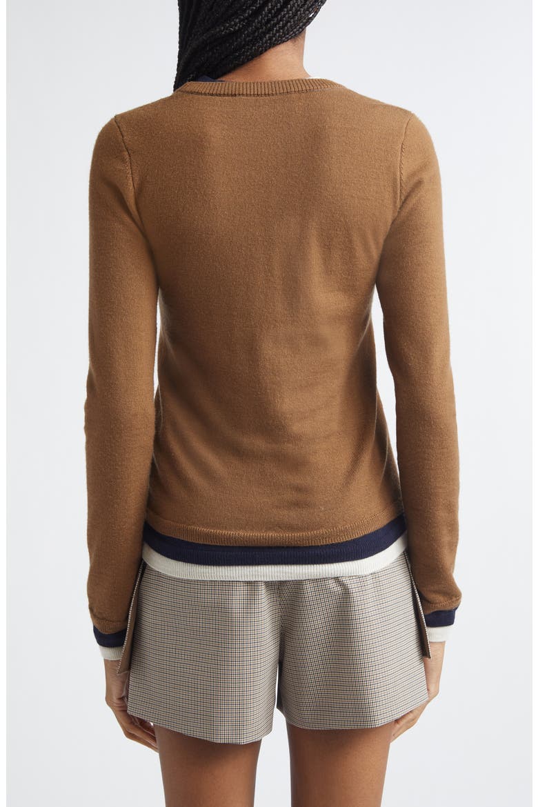 Triple Layer Merino Wool Sweater, Alternate, color, BROWN/ MID/ IVY