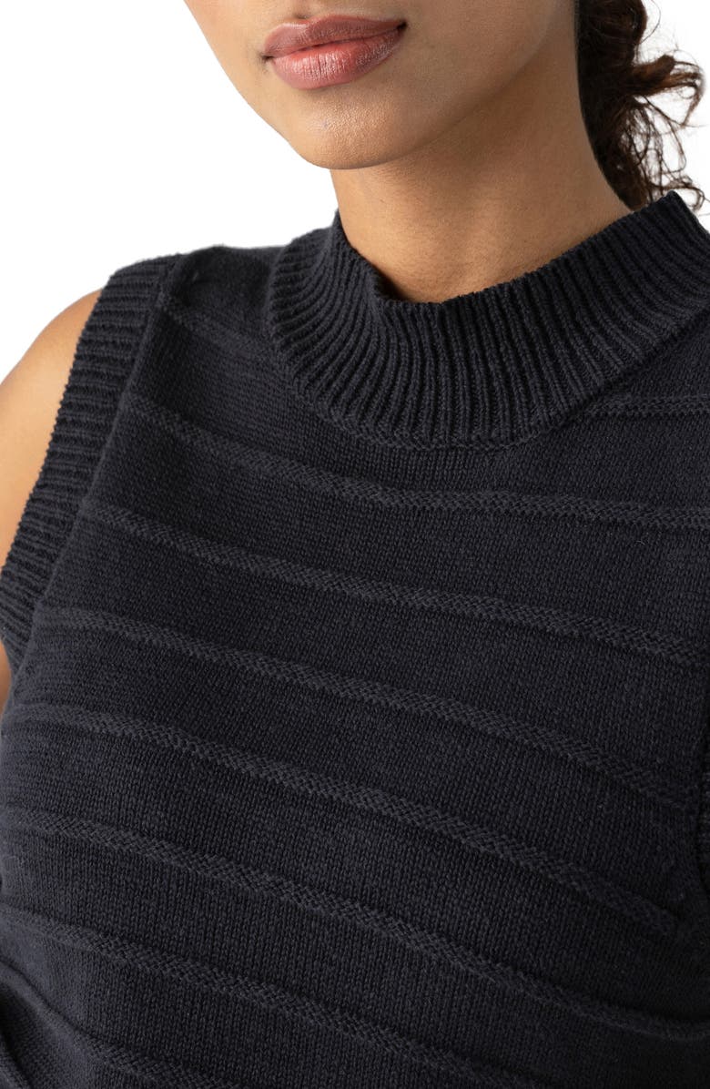 Sanctuary Life Is Easy Sleeveless Cotton Mock Neck Sweater, Alternate, color, 