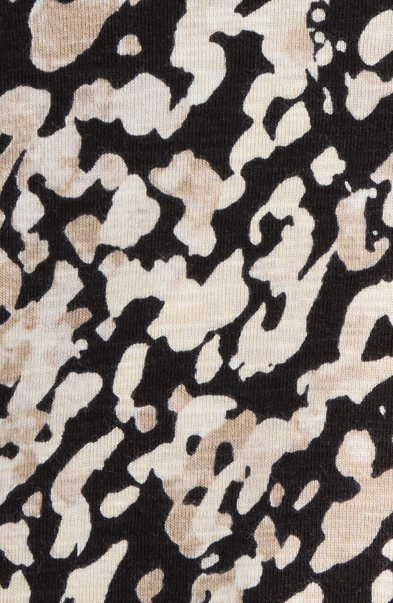 Tommy Bahama Ashby Isles Leopard Print Cotton Top, Alternate, color, Black