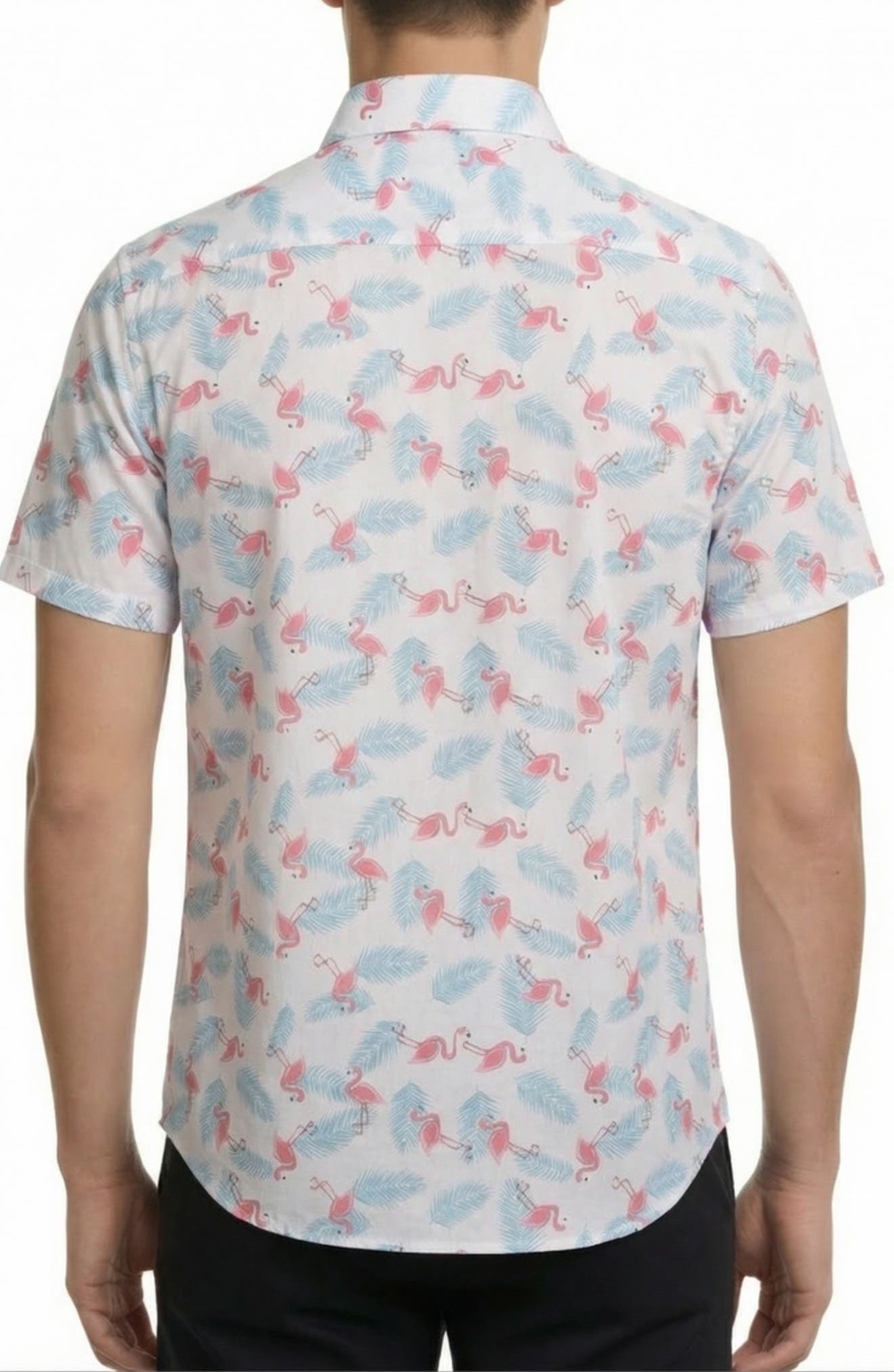 Short Sleeve Stretch Button-Up Shirt - image 2