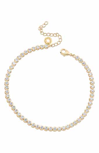 Bezel Round Cubic Zirconia Tennis Anklet