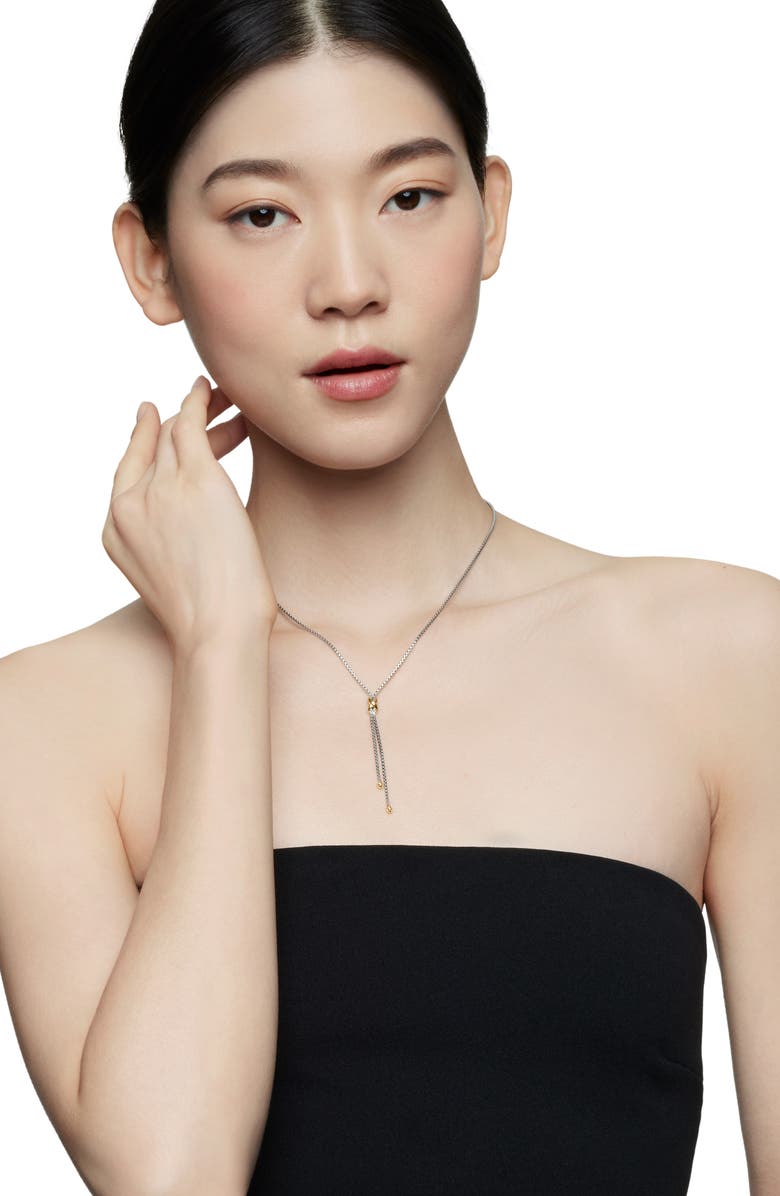 Petite X Lariat 18K Gold Y-Necklace
