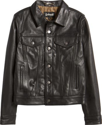 Schott NYC Leather Trucker Jacket | Nordstrom Schott NYC Leather Trucker Jacket | Nordstrom