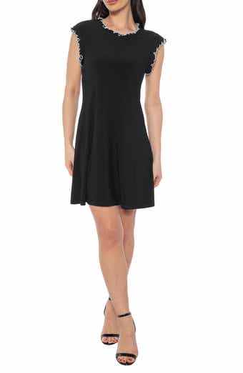 TASH AND SOPHIE Ruffle Cap Sleeve A-Line Dress