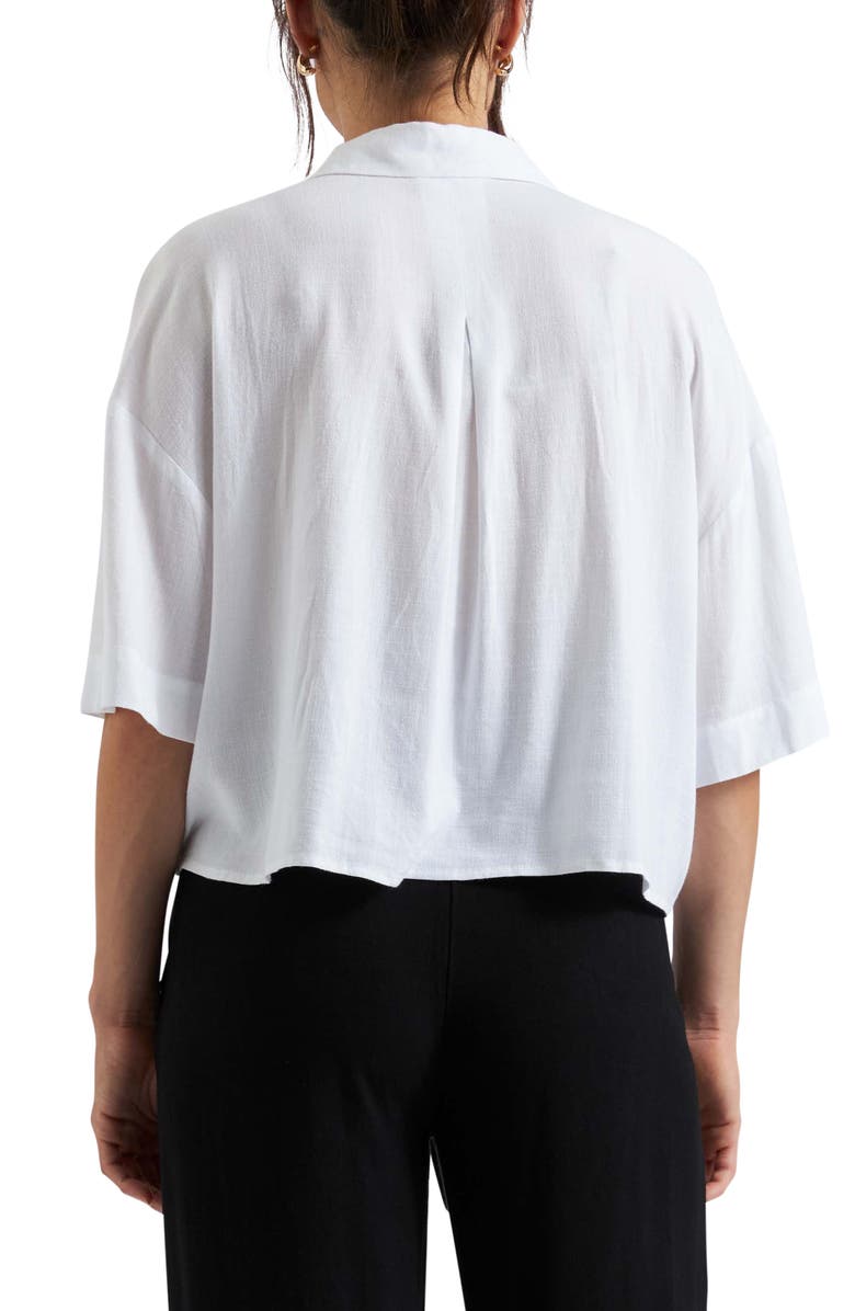 Ripe Maternity Farrah Crop Shirt, Alternate, color, White