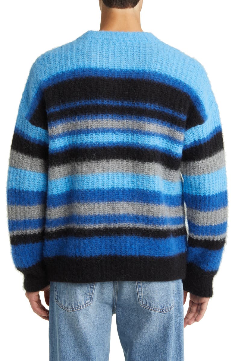 FRAME Stripe Alpaca Blend Crewneck Sweater, Alternate, color, 