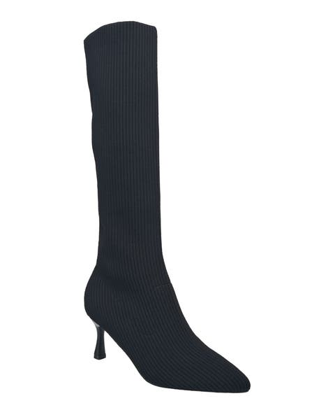 Stretch Knit Knee High Boot