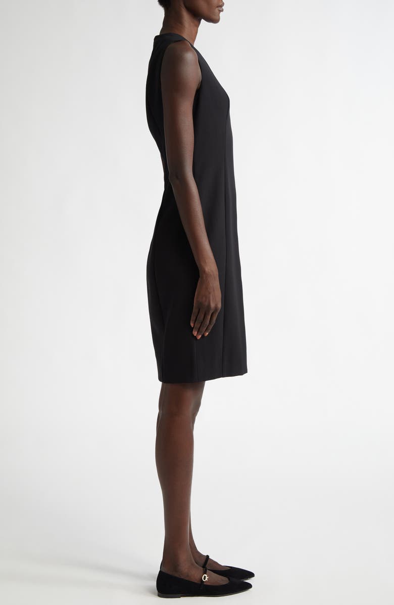 Akris Classic V-Neck Dress, Alternate, color, Black