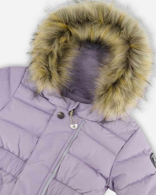 Deux Par Deux Baby Girl One-piece Original Puffy Snowsuit In Purple