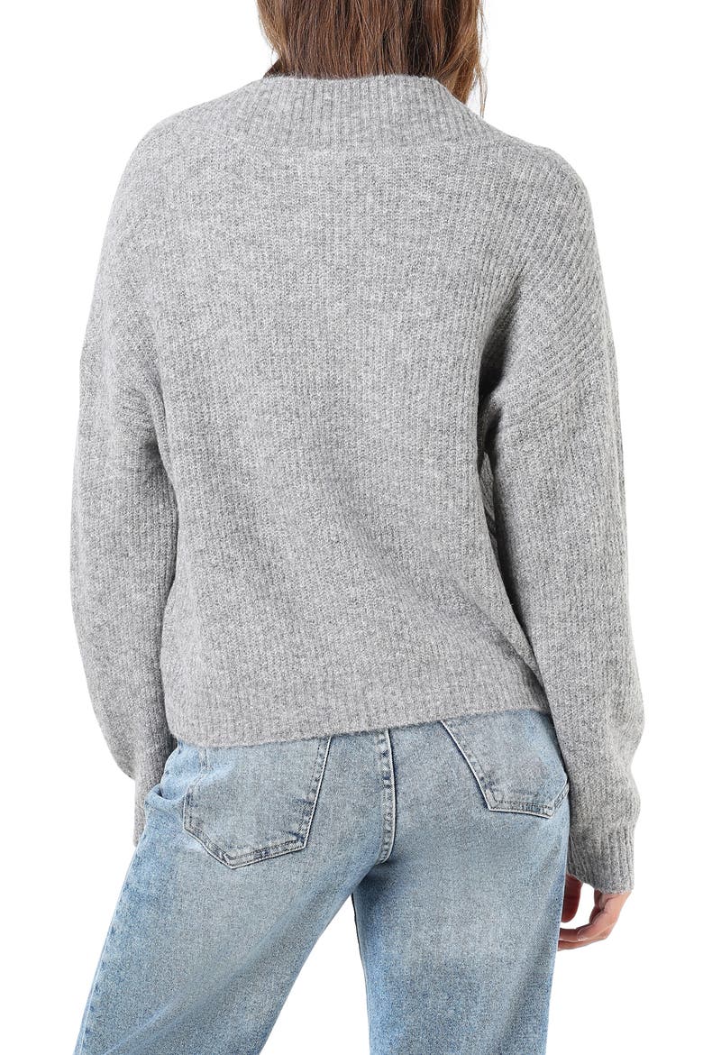 Balance Drop Shoulder V-Neck Sweater, Alternate, color, MEDIUM GREY MELANGE