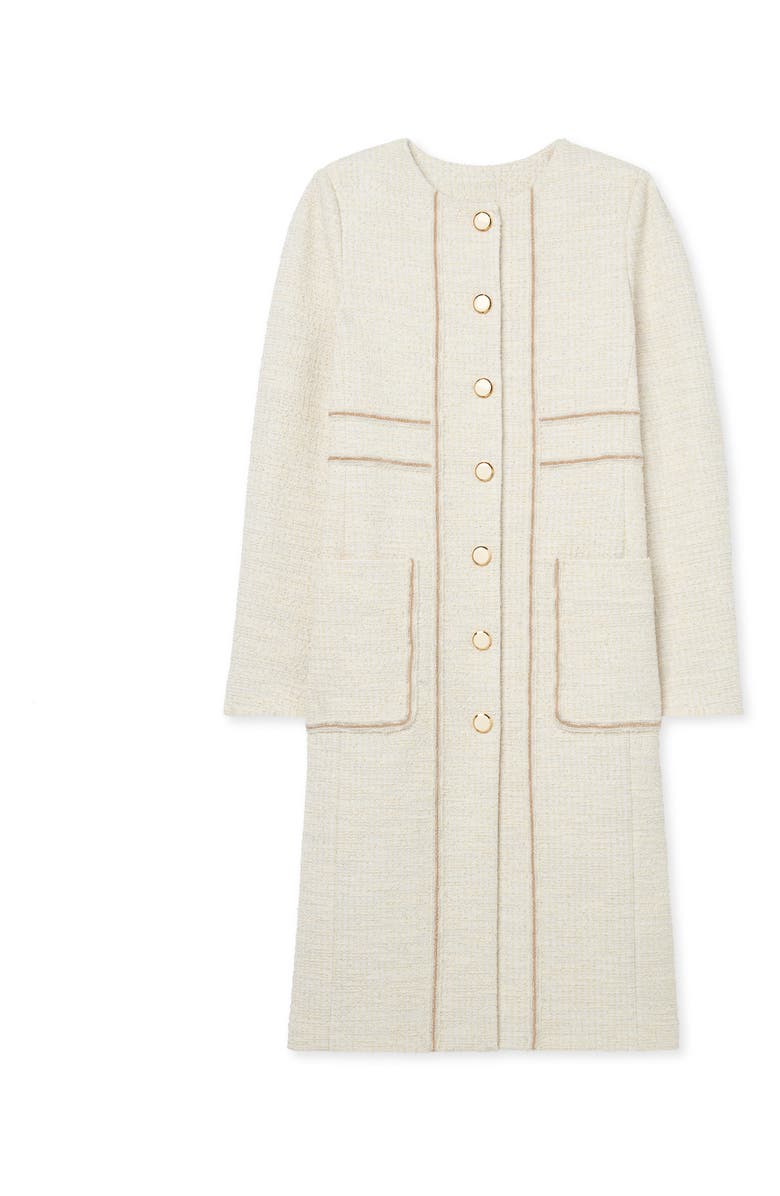 St. John Collection Chain Trim Longline Jacket, Alternate, color,