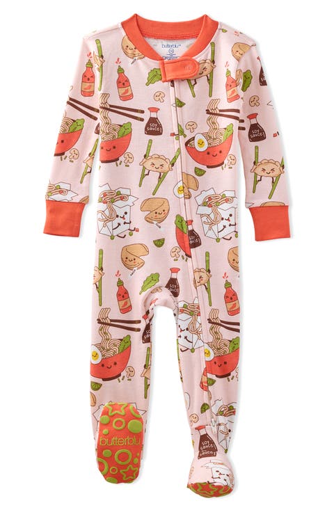Cruz One-Piece Organic Cotton Footie Pajamas (Baby)
