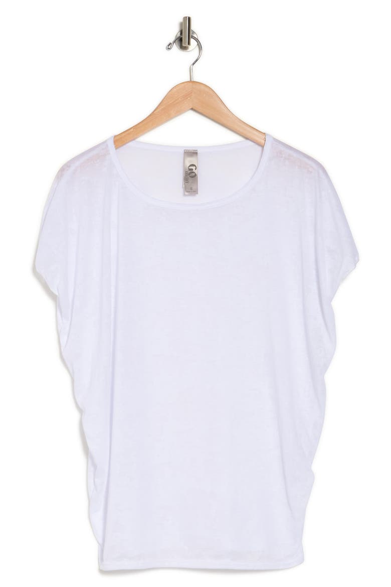 Cap Sleeve Dolman Tee, Alternate, color, IVORY PRINT 1