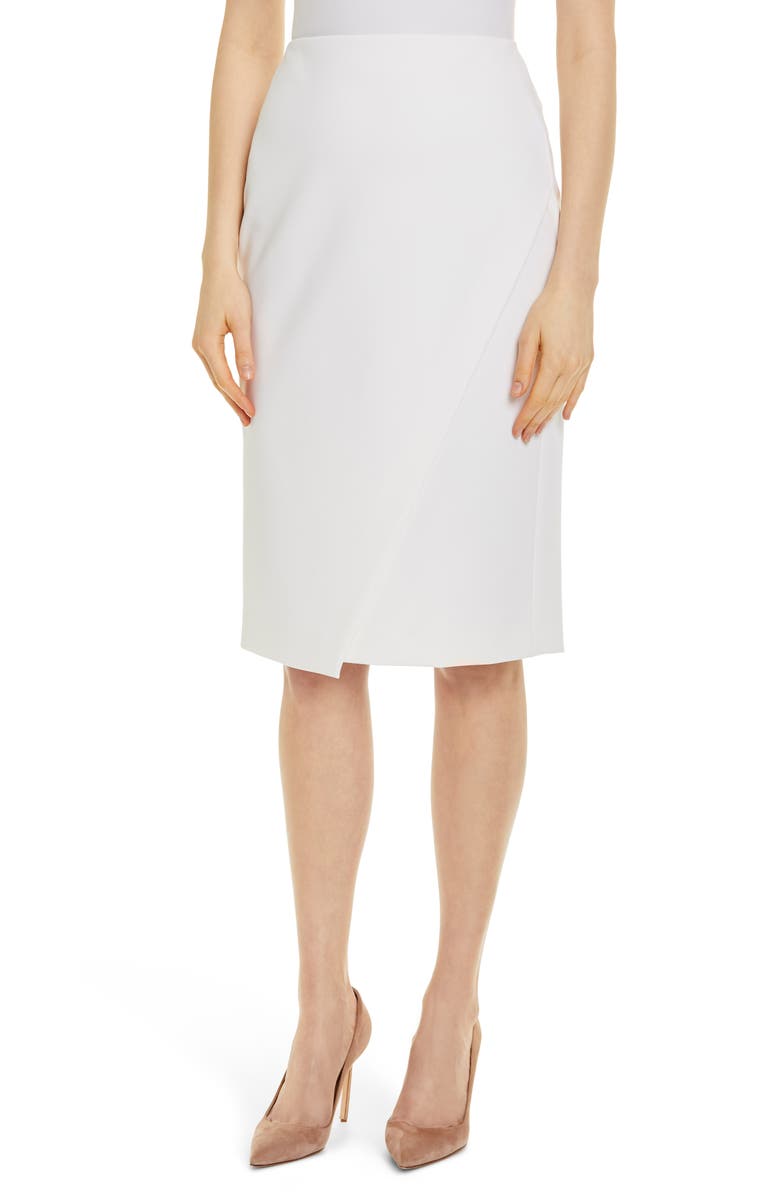 BOSS Vaissa Faux Wrap Pencil Skirt, Main, color, 