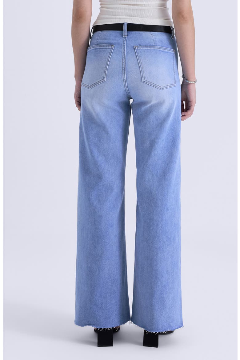 Penny Crop High Waist Wide Leg Jeans, Alternate, color, WHISPER
