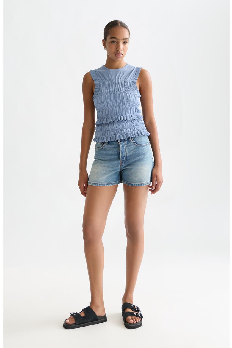 Smocked Tank Top, Alternate, color, INFINITY
