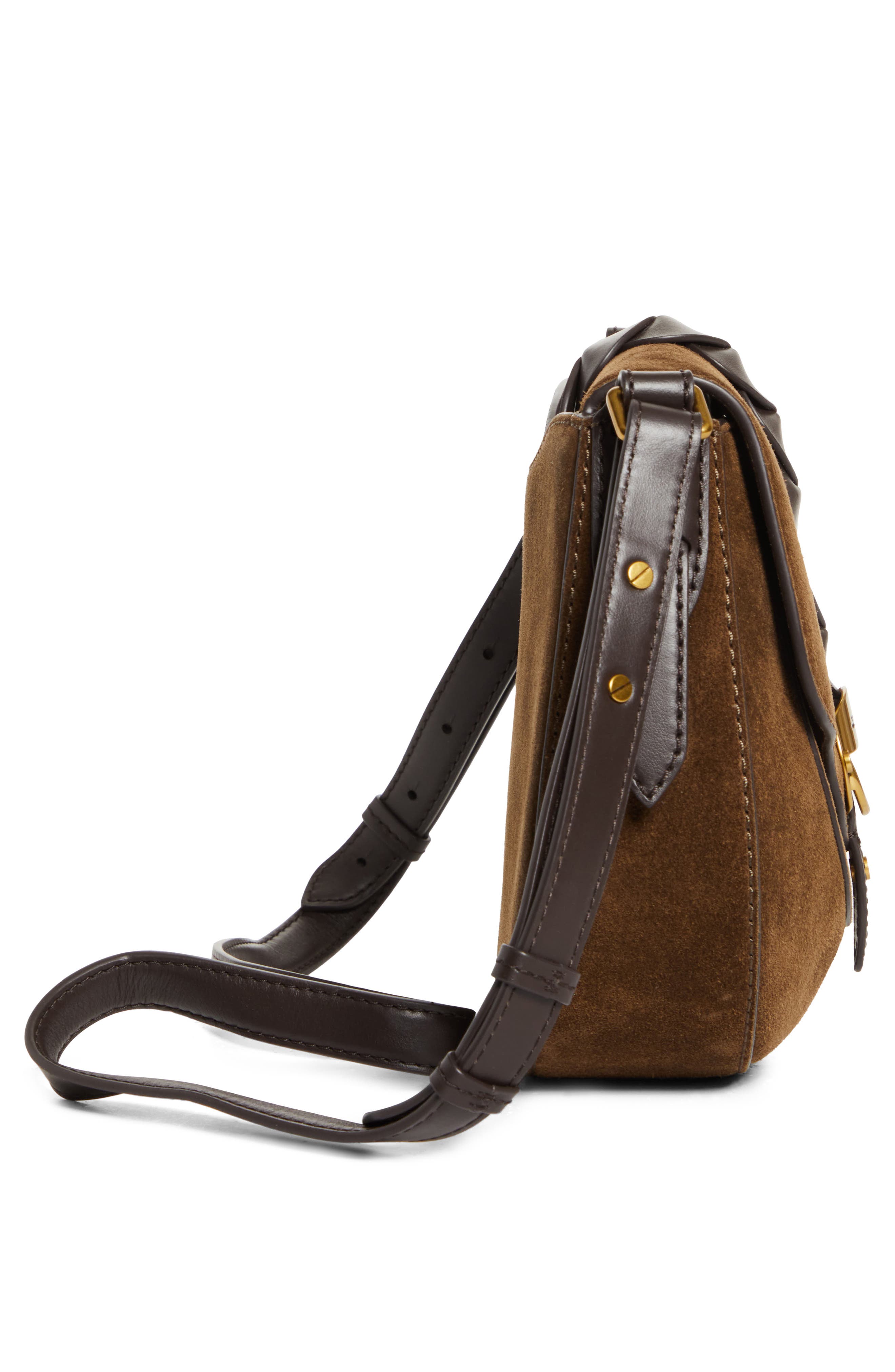 Small Altay Suede Shoulder Bag, Alternate, color, BRONZE