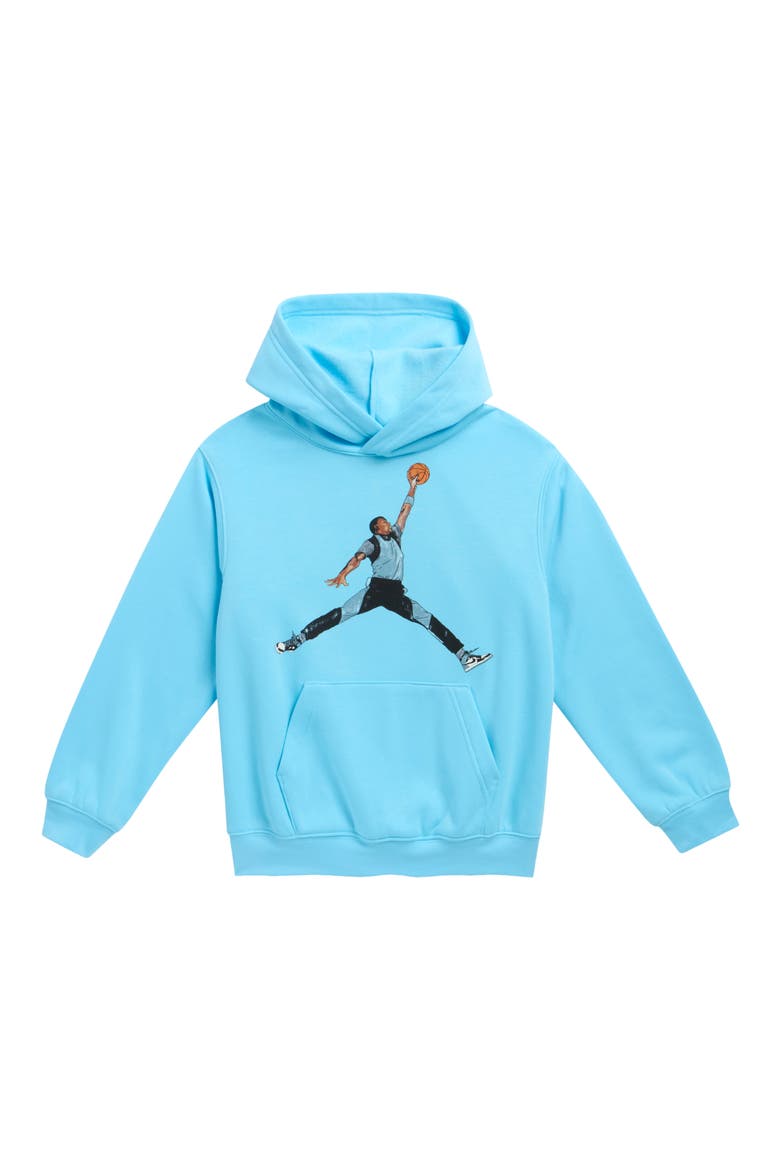 Kids' Jordan Sketch Fleece Hoodie, Main, color, BLUE