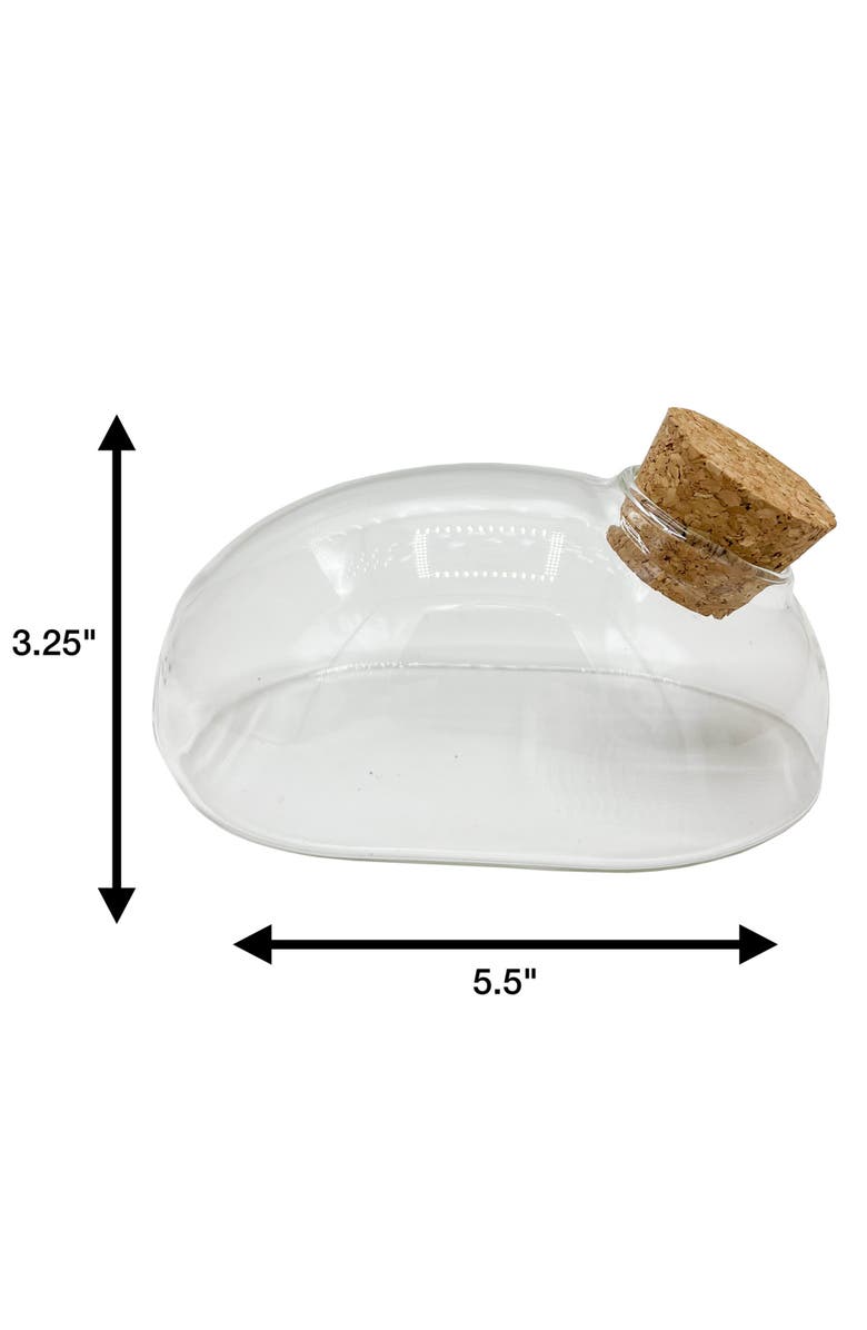 Unique Gardener Mouse Glass Terrarium with Cork Lid, Alternate, color, Clear