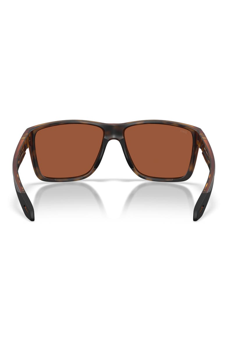 Broadbill II XL 62mm Polarized Oversize Rectangular Sunglasses, Alternate, color, MATTE TORTOISE / GREEN 580G