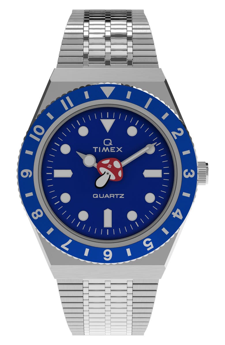 Timex<sup>®</sup> Q Timex Bracelet Watch, 38mm, Main, color, Silver