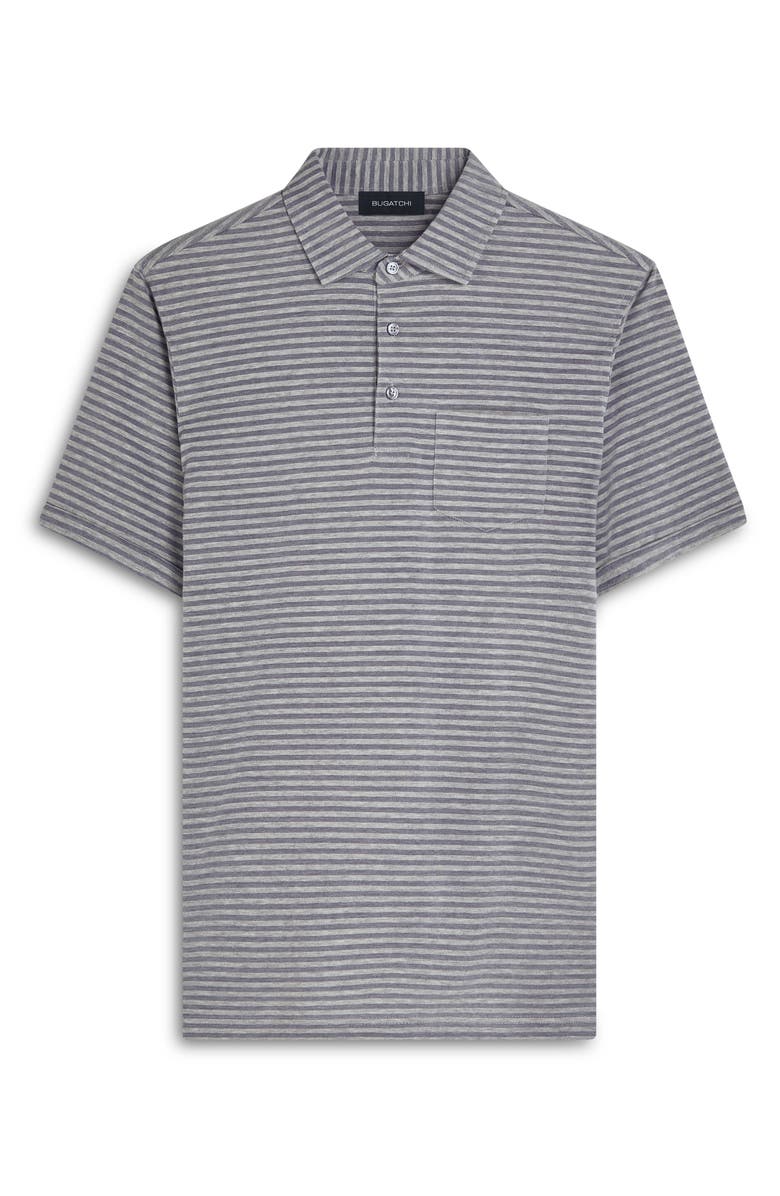 Bugatchi Stripe Short Sleeve Cotton Polo, Alternate, color,