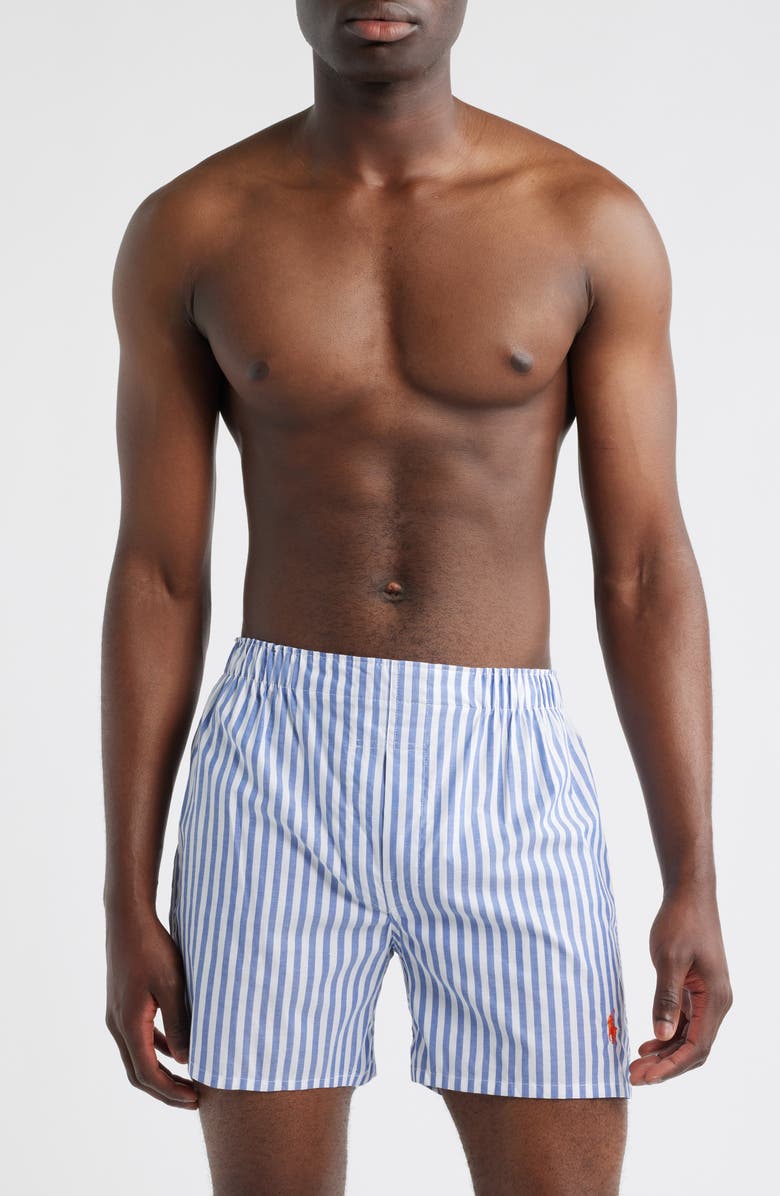 Polo Ralph Lauren Assorted 3-Pack Classic Fit Woven Cotton Boxers, Main, color, 