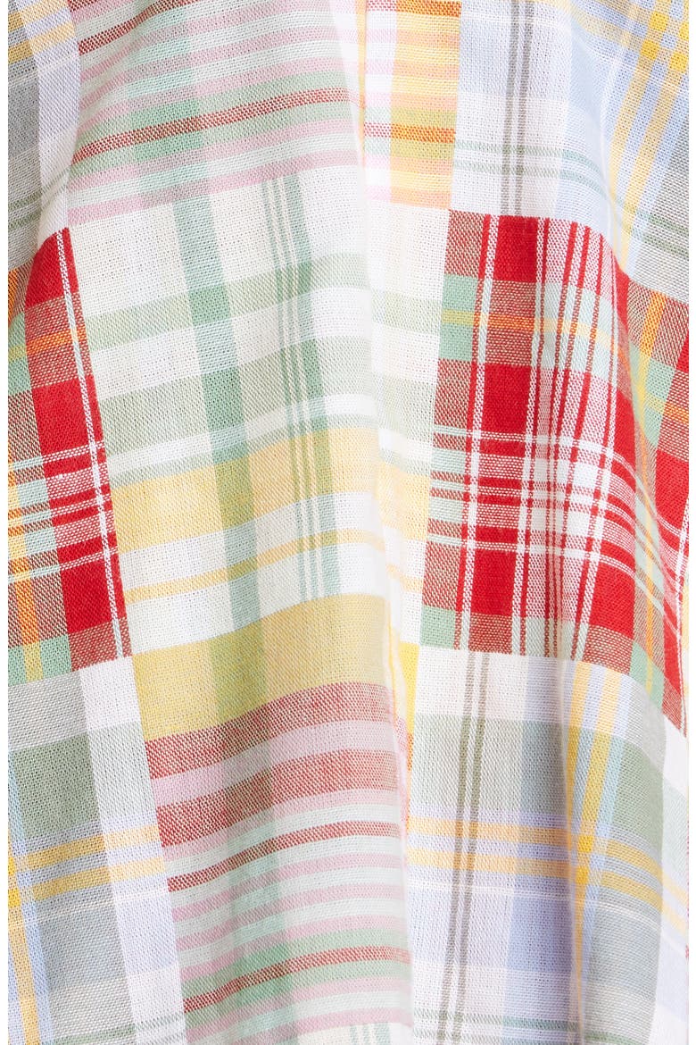 Lorine Twist Front Plaid Top, Alternate, color, MEADOW MULTI