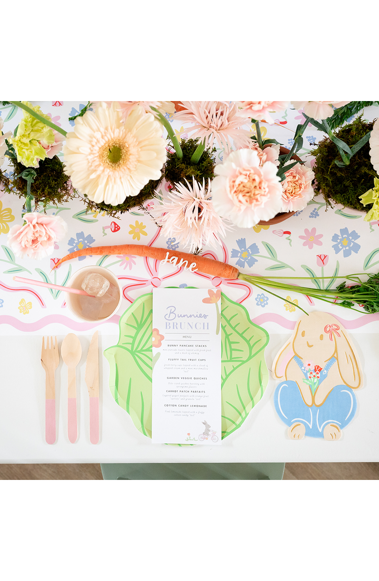 Daydream Society Bunnies In The Garden Overalls Bunny Large Napkins, Alternate, color, Asssorted Pre-Pack