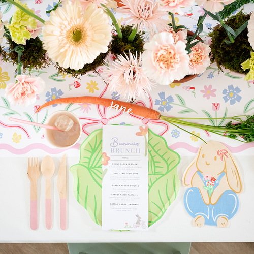 DAYDREAM SOCIETY DAYDREAM SOCIETY BUNNIES IN THE GARDEN OVERALLS BUNNY LARGE NAPKINS
