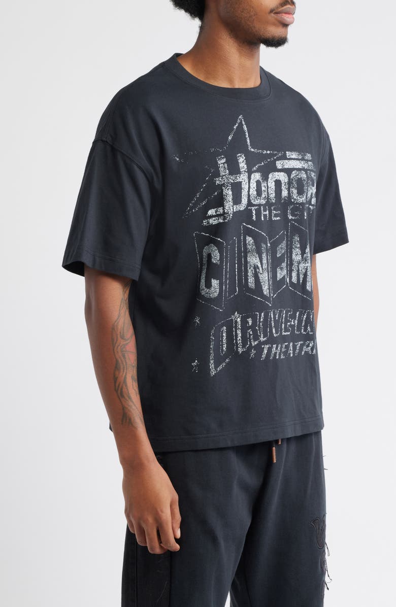 HONOR THE GIFT Cinema Graphic T-Shirt, Alternate, color, Black