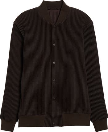 Homme Plissé Issey Miyake Kersey Pleated Bomber Jacket