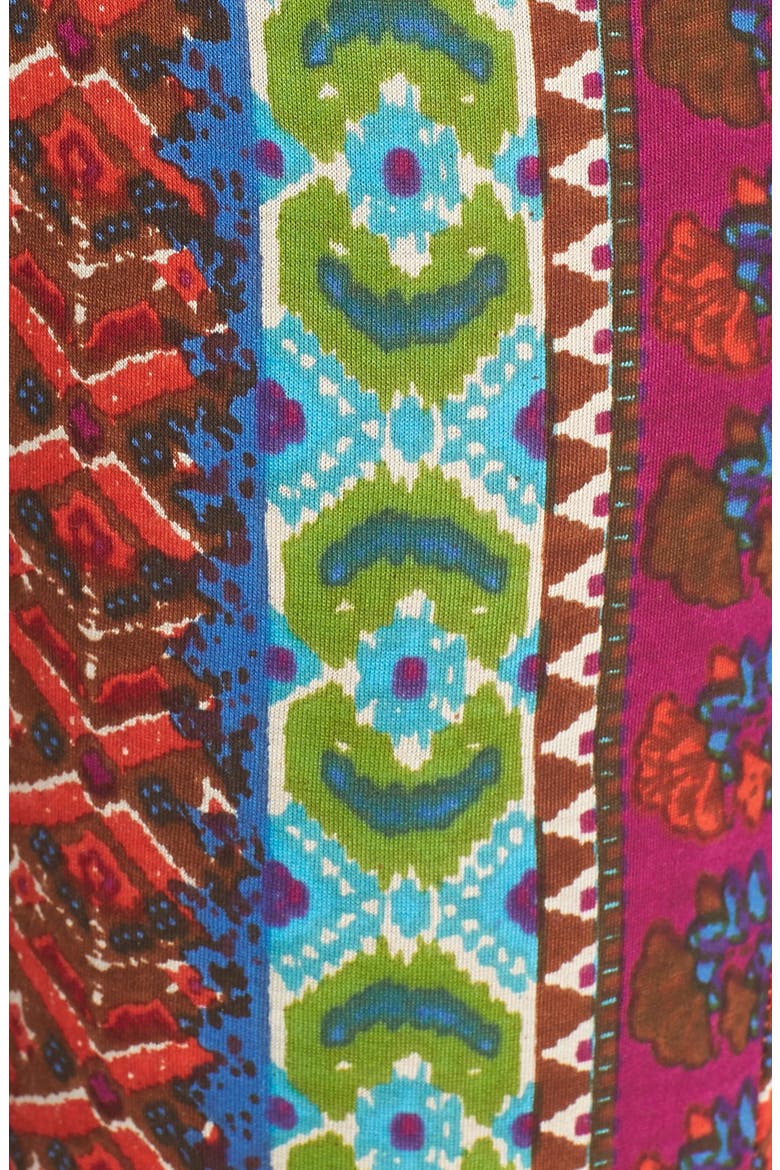 Print High Rise Bell Bottom Pants, Alternate, color, MULTI
