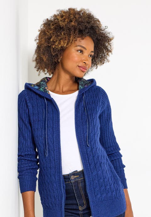 Cable Zip Hoodie (plus)