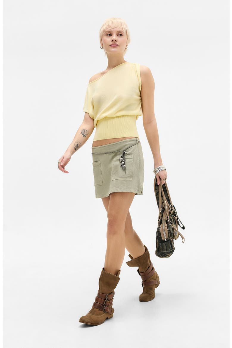 Bailey Boat Neck Knit Crop Top, Alternate, color, YELLOW