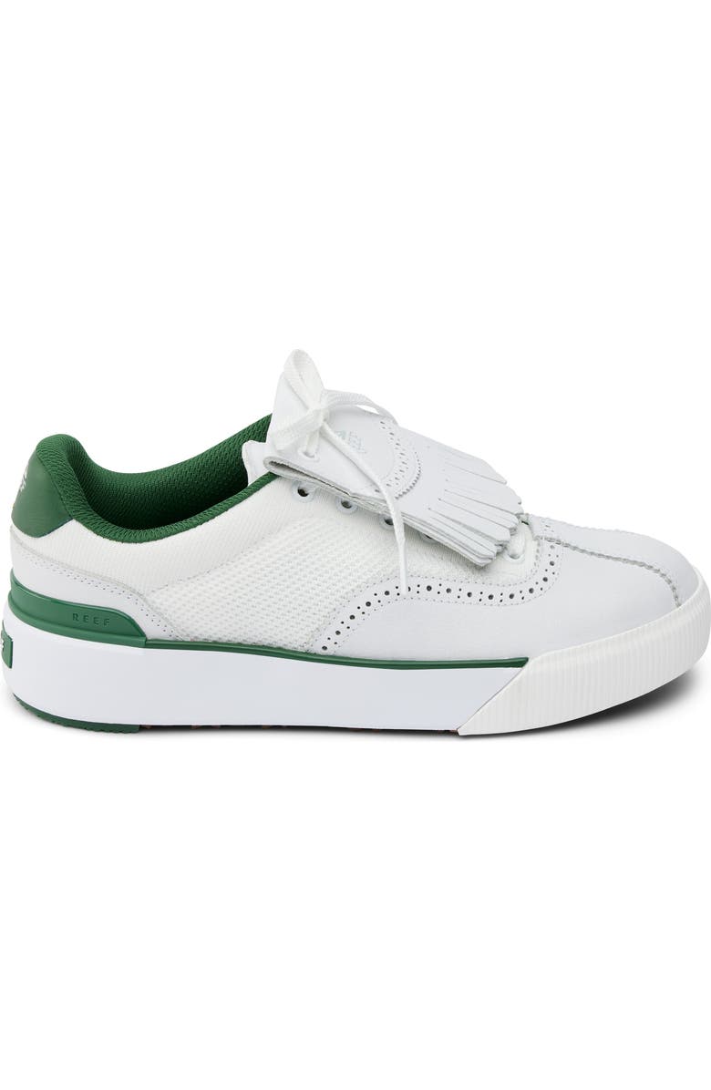 Reef On Shore Pebble Golf Sneaker, Alternate, color, White/ Green