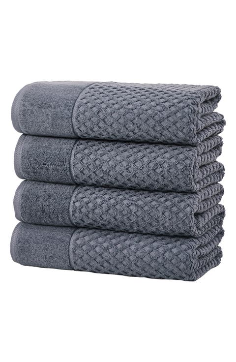Diamond Waffle Texture 4-Pack Bath Towel Set
