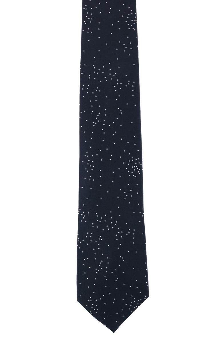Trafalgar Dot Pattern Silk Blend Tie, Alternate, color, Black