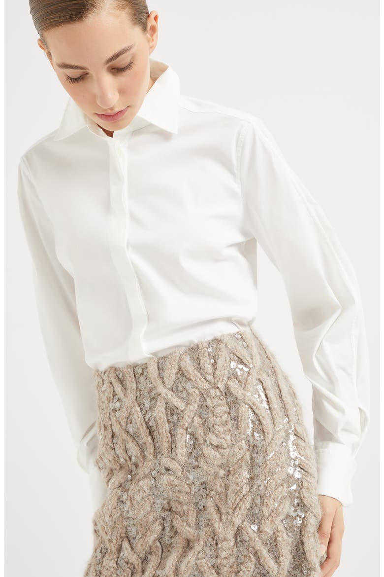 Dazzling Embroidery Mini skirt, Alternate, color, Sand